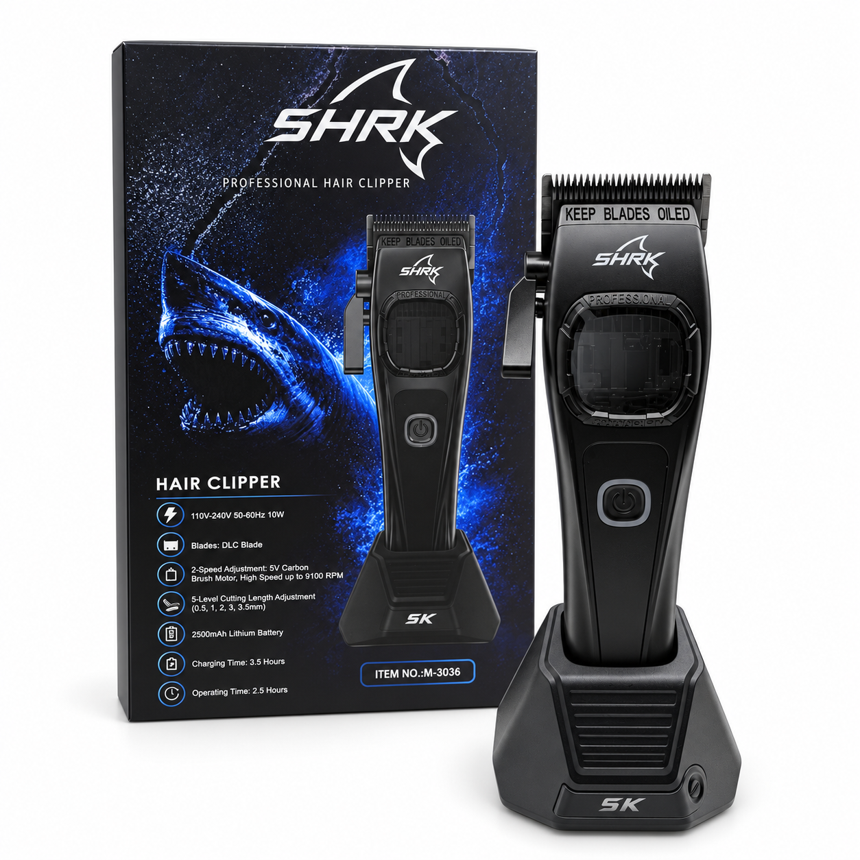 SHRK® Professional Cordless Hair Clipper